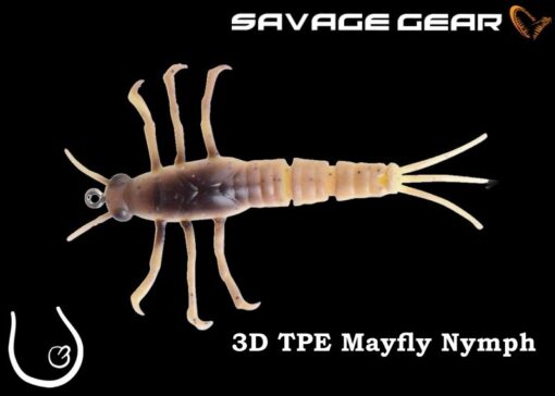 SAVAGE GEAR 3D TPE Mayfly Nymph  #05 Yellow Belly