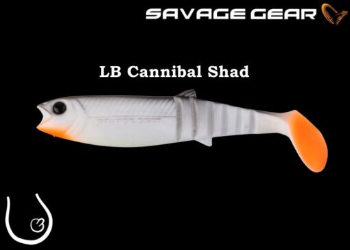 SAVAGE GEAR LB Cannibal Shad #33 White and Black