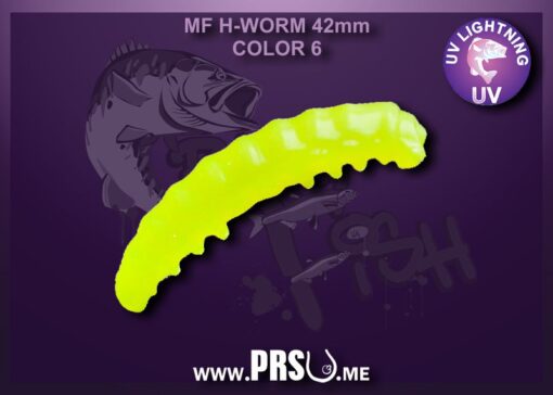 Crazy Fish MF H-WORM 1.65" farba 006 chartreuse, PLÁVAJÚCE