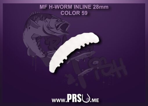 Crazy Fish MF H-WORM INLINE 1,1" Farbe 059 weiß, SCHWIMMEND