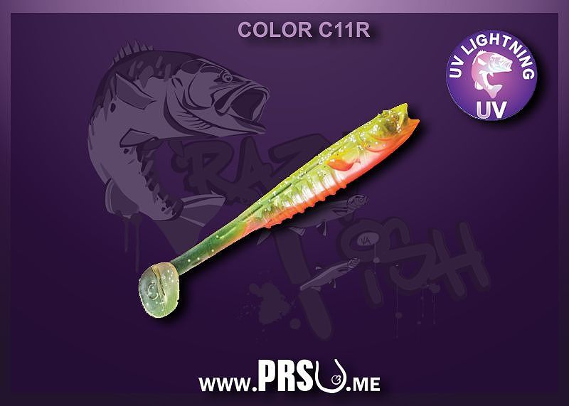 Crazy Fish NANO MINNOW 3.5" barva C11R stín limetky