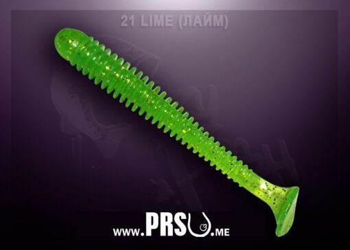 Crazy Fish VIBRO WORM 3" barva 21 limetka