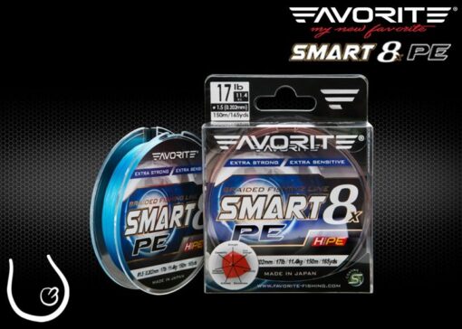 Favorite SMART 8X PE Sky Blue rybárska prívlačová šnúra