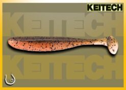 Keitech Easy Shiner 2" #438 Green Pumpkin/Fire