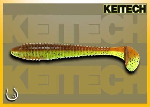 Keitech Swing Impact Fat 3.8" #CT14 Motoroil/Charteruse