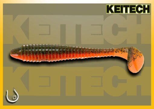 Keitech Swing Impact Fat 3.8" #CT15 Motoroil/Orange