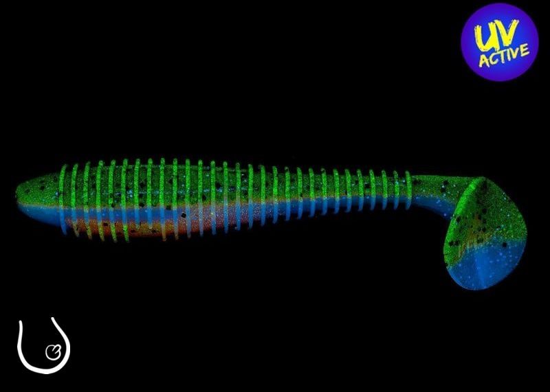 Keitech Swing Impact Fat 3.8" #CT16 Motoroil/Pink - Obrázek 2