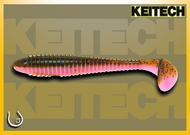 Keitech Swing Impact Fat 3.8" #CT16 Motoroil/Pink