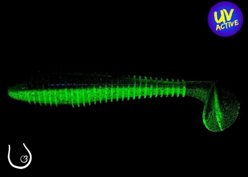 Keitech Swing Impact Fat 3.8" #CT26 Lime/Blue - Obrázek 2