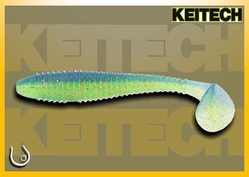 Keitech Swing Impact Fat 3.8" #CT26 Lime/Blue