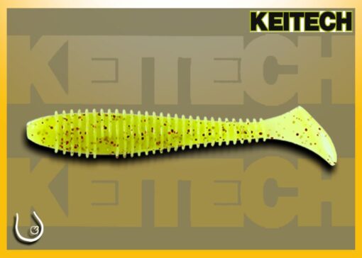 Keitech Swing Impact Fat 3.8" #PAL01 Chartrouse Red Flake