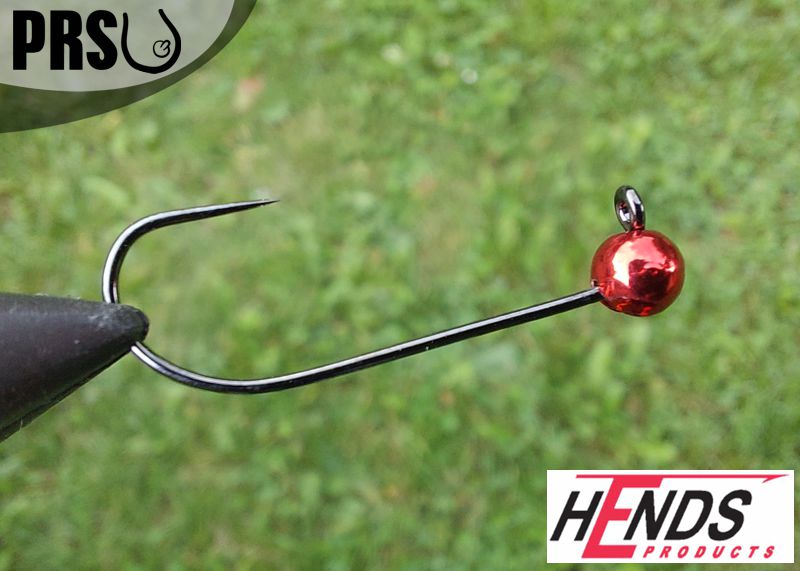 Tungstenová hlavička bez protihrotu Hends velikost 8 barva Metal Red