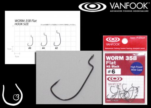 Přívlačové rybářské háčky Vanfook Worm-35B