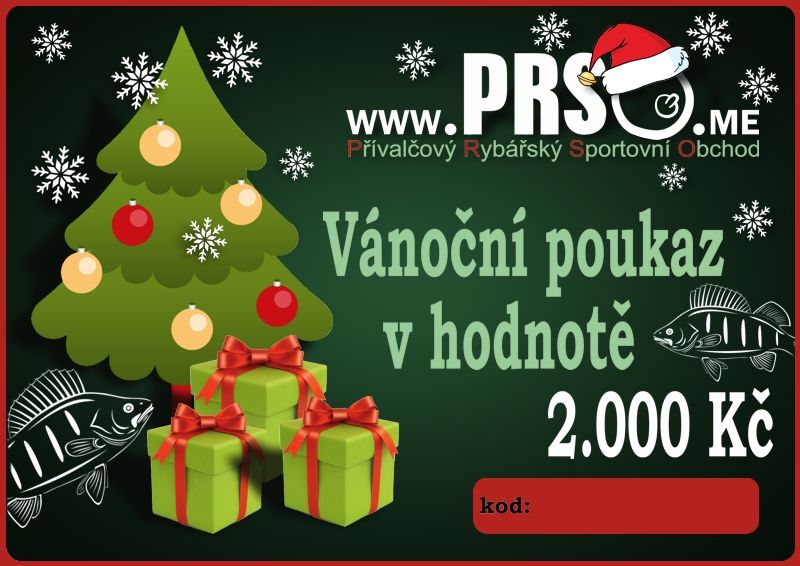 Vánoční dárkový poukaz 2000Kč k nákupu na www.PRSO.me