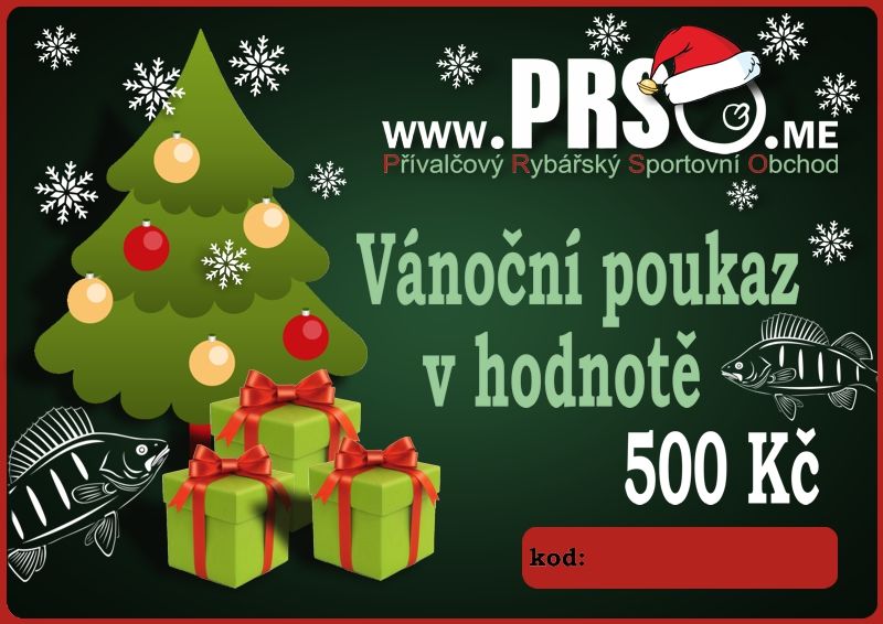 Vánoční dárkový poukaz 500Kč k nákupu na www.PRSO.me