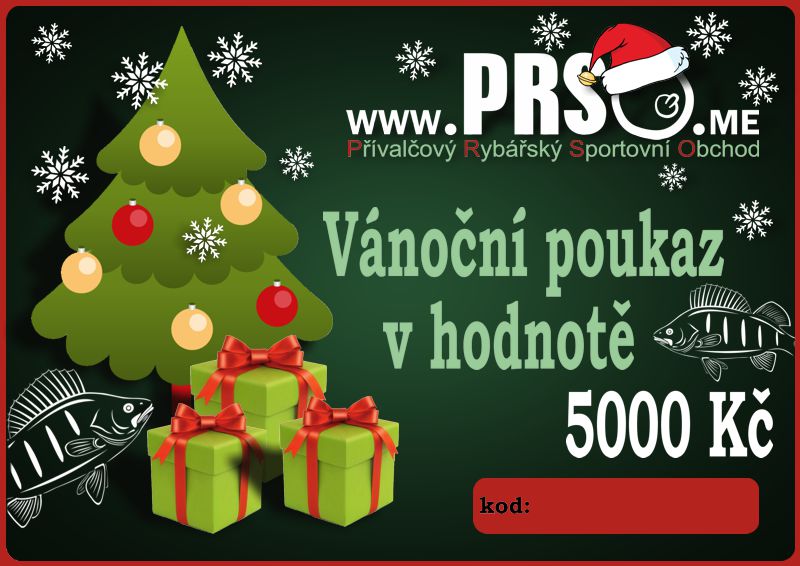 Vánoční dárkový poukaz 5000Kč k nákupu na www.PRSO.me