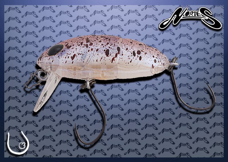 Pstruhový wobler Nories Crankin Boss Pupa Shallow barva 345 Gomafu Azarashi