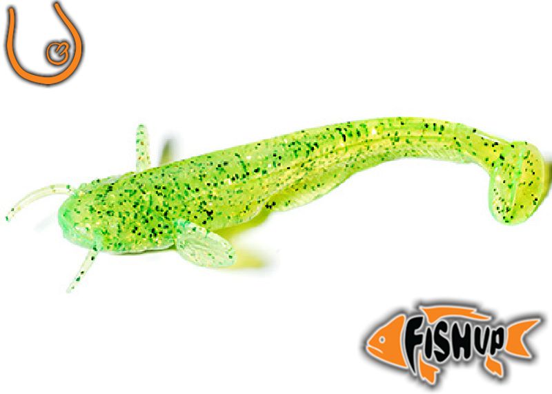 Dipovaná nástraha FishUp sumecek Catfish barva flo chartreuse/green 026