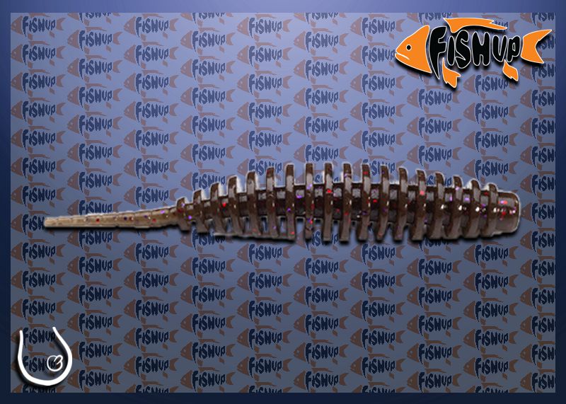 Dipovaná nástraha FishUp Tanta barva green pumpkin brown/red&purple 050