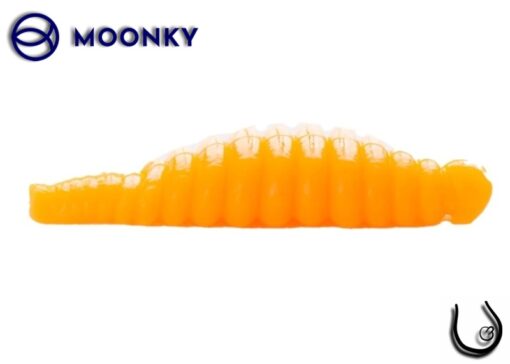 Dipovaná nástraha Moonky Worm C02 Orange Fluo