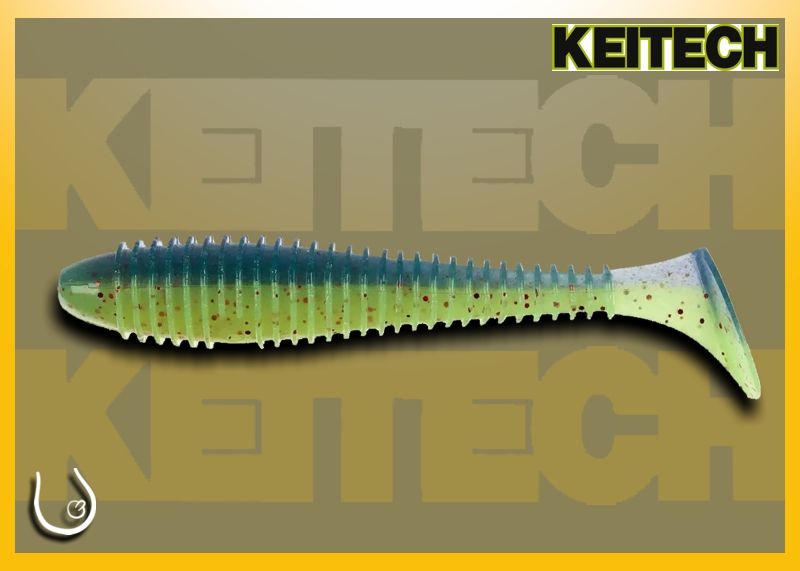 Keitech Swing Impact Fat 3.8" #EA20 Violet Chart Red FLK.